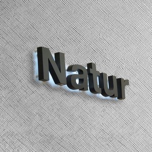 Nhà sản xuất tùy chỉnh 3D chiếu sáng backlit thư ký bằng thép không gỉ thư dẫn đăng ký ngoài trời dấu hiệu kinh doanh - Product Image 6