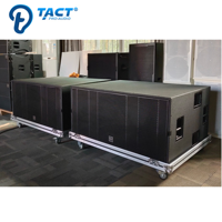 Offre Spéciale TACT PRO AUDIO Subwoofer Actif Professionnel Double 18 pouces 1300W en Contreplaqué de Bouleau pour Spectacles Extérieurs