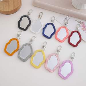 Fashion Multi-Color Cute Portable Keychain Pendant Charm for Backpack Hanging Compact Makeup <b>Mirror</b> - Product Image 3