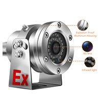 Caméra de véhicule anti-explosion 1080P en acier inoxydable 115 °   Caméra de voiture à vision nocturne grand angle avec 36 LED IR pour zones dangereuses