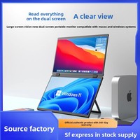 Monitor Portátil de 15.6 Pulgadas IPS Full HD con Retroiluminación LED de 60Hz, Ultrafino, Plegable, Pantalla Grande, Pantalla Externa de Expansión para Laptop