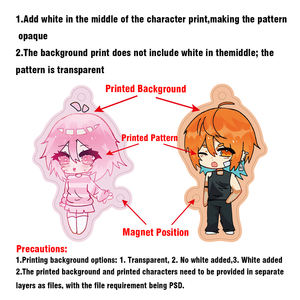 Joyería acrílica personalizada Anime pareja periférica llavero magnético adecuado para regalar compañero familia llave colgante - Product Image 4