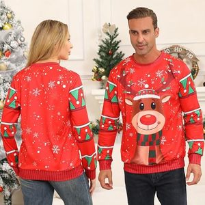 <span class=keywords><strong>T</strong></span>-<span class=keywords><strong>shirt</strong></span> à manches longues unisexe, surdimensionné, en polyester 100 % écologique, à motif graphique 3D sur le thème <span class=keywords><strong>de</strong></span> Noël, style original - Product Image 2