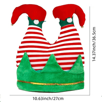 Chapeau et pantalon de Noël festifs pour elfes et clowns, en tissu non tissé, pour cadeaux de fête, fournitures de décoration de Noël parfaites