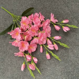 LO- 69 Vente en gros en vrac Bouquet de fleurs artificielles Gladiolus Faux Épée Lily à 5 tiges de 62 cm pour <span class=keywords><strong>d</strong></span>écoration de fond <span class=keywords><strong>d</strong></span>'événement et arrangement floral - Product Image 5