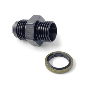 อะแดปเตอร์ AN6 ชายแบบฟลาร์ก ต่อกับ M14x1.5 เมตริก แบบตรง ผลิตจากอะลูมิเนียม CNC สำหรับระบบเชื้อเพลิงและน้ำมัน  ข้อต่อปั๊มน้ำมันและออยล์คูลเลอร์ สีดำ - Product Image 5