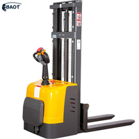 Gerbeur électrique hydraulique compact BAOT pour charges légères, fourches réglables, batterie au plomb-acide pour camion