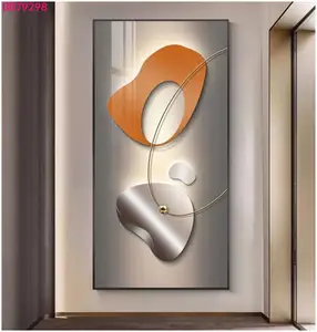 Venta al por mayor cuadros de decoración diseño abstracto arte de la pared EE. UU. Europa Estilo nórdico impreso pintura lienzo ps o marco de metal