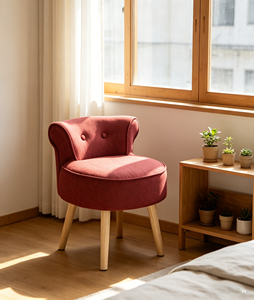 Fauteuil d'appoint en tissu à dossier bas CARLFORD pour enfants, idéal pour la maison, le bureau, la chambre et l'école, avec pieds en bois, <span class=keywords><strong>chaise</strong></span> de lecture pour mobilier domestique - Product Image 3