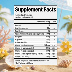 Gomitas Bronceadoras de Fórmula Personalizada para un Bronceado sin Sol con Extractos de Sandía, Resultados Efectivos, Vitamina E - Product Image 2