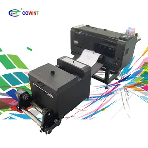 Cowint 2023 the best 24 inch i3200 3 head powder shaker with cheap A3 dtf converted printer printing machine for t-shirt