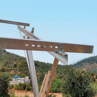 Système de montage au sol fixe à poteau unique pour panneaux solaires avec résistance à la corrosion C5 et durée de vie de 25 à 30 ans, galvanisé à chaud