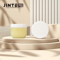Pots de crème corporelle et de maquillage en plastique jaune personnalisés en forme de bol, 50ml, 80ml, 100ml, 120ml, 200ml, 250ml
