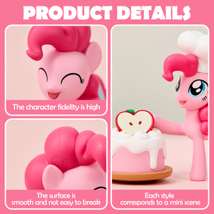 MINISO <span class=keywords><strong>My</strong></span> <span class=keywords><strong>Little</strong></span> <span class=keywords><strong>Pony</strong></span> Party Time Series Blind Box Figurine de dessin animé à collectionner Jouet surprise pour enfants Cadeau Décoration - Product Image 6