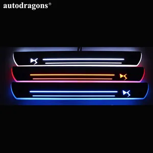 Autodragons सफेद लाल, नीले आरजीबी भावना कार वायरलेस दरवाजा घिसना प्लेट दरवाजा देहली प्लेट प्रकाश का नेतृत्व किया