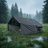 Premium Starry 7 ㎡   Tente de camping gonflable en tissu de coton technique épaissi avec auvent de pluie supplémentaire, intérieur spacieux et fenêtres surdimensionnées
