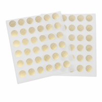 Étiquettes rondes transparentes avec logo personnalisé en feuille d'or, autocollants adhésifs transparents imperméables pour l'image de marque, les cosmétiques, les bouteilles de vin