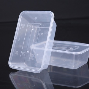 Emballages alimentaires jetables en plastique PP, contenants rectangulaires sans BPA, compatibles micro-ondes, étanches, préparation de repas, <span class=keywords><strong>bento</strong></span> - Product Image 1