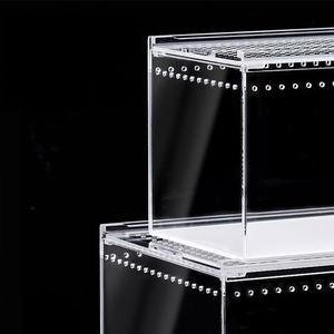 Mini-<span class=keywords><strong>Terrarium</strong></span> für Reptilien aus Acryl, transparentes Habitat mit Verriegelung, geeignet für Vogelspinnen, Asseln, Schaben und Wirbellose - Product Image 4