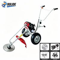 Débroussailleuse professionnelle 4 temps à pousser, motoculteur multifonctionnel commercial pour le labourage agricole et le désherbage de grandes surfaces