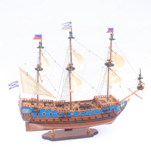 Handmade Goto Predestinatsia Plantation Wood Tall Ship <b>Model</b> - Historic 1700 Russian Ship of the Line Scale <b>Model</b> for Office <b>D</b> - Product Image 1