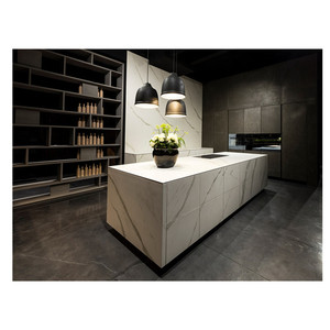 Armoire de <span class=keywords><strong>cuisine</strong></span> moderne modulaire en pierre frittée avec caisson en aggloméré, glissière de <span class=keywords><strong>tiroir</strong></span> et charnière pour salle familiale - Product Image 1