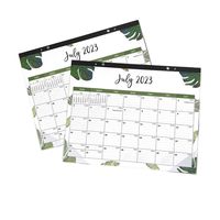 Nouveau planificateur quotidien hebdomadaire luxe 365 jours calendrier de bureau fil O lié avec support calendrier de tableau blanc islamique