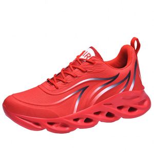 Zapatillas de Running Ligeras para Hombre con Amortiguación Blade, Diseño Estampado de Llamas, Tejido Transpirable, Deportivas, para Correr, Tendencia de Moda - Product Image 1