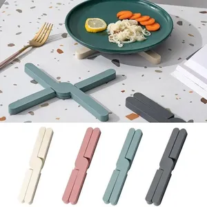 Nouveau Set de Table Rectangulaire Pliable Zenidoo en Silicone, Résistant à la Chaleur, Écologique, Antidérapant, Protection Anti-éclaboussures, Polyvalent pour Casseroles - Product Image 1