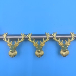 Zinc Alloy Deer Head Furniture Handle <b>Cabinet</b> Hardware Novelty Shape <b>Rustic</b> Design Durable Drawer Wardrobe Knob - Product Image 3