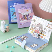 Kawai-Libreta 3D de dibujos animados para niñas, libreta de bolsillo con diseño de personajes, ideal para regalo, gran oferta