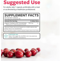 OEM Private Label Vegan Cranberry 50:1 Fruitconcentraat Extract Capsules Non-GMO Kruiden Antioxidanten Gezondheid Voedingssupplement