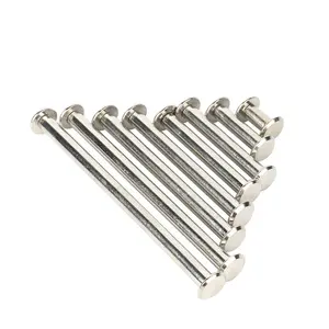 Acciaio inossidabile 2mm maschio e femmina rilegatura del sesso Post vite Account Book ottone chicago vite nera per pelle - Product Image 4