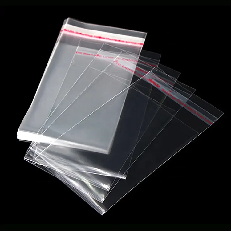 カスタム印刷熱熱セルフシール生分解性接着剤透明プラスチック透明包装8 CmセロハンOppバッグ