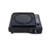 Réchaud à gaz butane compact, réchaud de camping portable pour pique-nique en plein air, randonnée, voyage en camping-car avec plaque antiadhésive
