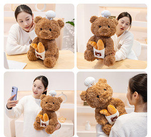 Repostería Chef oso de peluche muñeca lindo abrazo oso trapo muñeca dormir oso de peluche muñeca regalo para niños - Product Image 3
