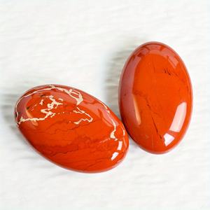 Pierre de jaspe rouge naturelle polie en forme ovale pour la guérison spirituelle, la décoration intérieure et les cadeaux de fêtes (vente en gros) - Product Image 3