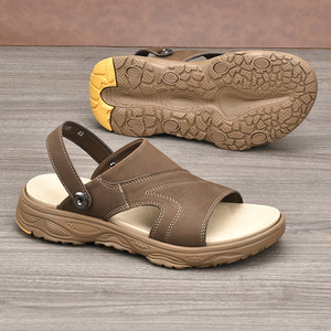 Sandalias Planas de Gamuza con Punta Abierta y Suela de Goma, Transpirables, Casuales, para Hombre, Talla 40, Modelo FT97131 - Product Image 2