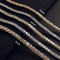 18k Gold Bracelet Juncheng GRA VVS Moissanite S925 925 Sterling Silver 10K 14K 18K Gold Plated Chain Tennis Bracelet For Men Women Diamond