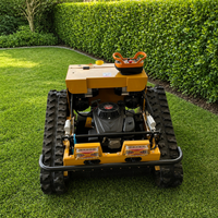 Mesin Pemotong Rumput Remote Control Ringkas Lebar 940mm Pengoperasian Mudah Pemotongan 550mm untuk Rumput Rumah dan Halaman Belakang