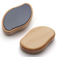 Planche de pédicure en bambou biodégradable pour éliminer les peaux mortes, outil de massage des pieds, planche Gua Sha en bois