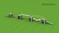 Ensemble modulaire d'entraînement physique en plein air pour enfants, équipement de jeu de parcours d'obstacles modulaire