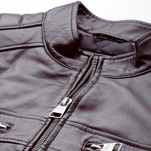 High Quality FASAM INTERNATIONAL <b>Men's</b> PU Leather <b>Jackets</b> <b>Long</b> Sleeves Zipper Pockets HIGH STREET Style for Winter Wearing - Product Image 5