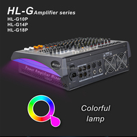 Amplificateur de mixage audio GAX-HLG10P Green Audio 10 canaux avec double égaliseur 9 bandes et OTG pour événements audio professionnels