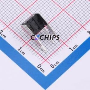 TC-6615Z-7.0-160 Tactile Switch Through hole,7.5x6.2mm Switch Single Pole Single Throw Round Button 1.6N Right Angle Insert - Product Image 2