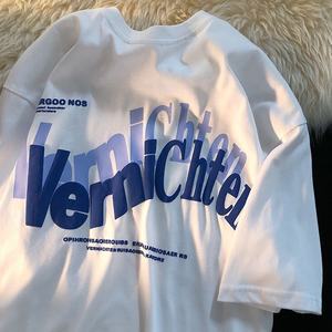 <strong>China</strong> Oversized Vintage Oem Boxy t Shirt Cotton Men Heavyweight Cropped Streetwear <strong>Custom</strong> Your logo Summer T-shirt for Men - Product Image 4