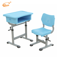 Ensemble Chaise et Bureau Scolaire Moderne Ajustable pour Étudiants – Matériaux Bois/Plastique/Métal – Mobilier Coloré pour Salle de Classe et Atelier avec Tiroir