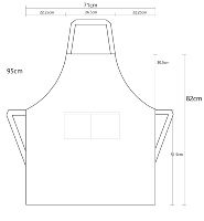 Tablier de cuisine professionnel noir personnalisé en polyester et coton, longueur intégrale, avec deux poches et logo, idéal pour la vaisselle et la cuisson - Vente en gros à prix réduit