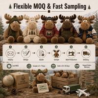 Peluche personnalisée en forme de renne, marque OEM, pour équipes sportives, écoles, parcs à thème et événements promotionnels