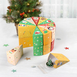 Scatole per Dolci Festivi <span class=keywords><strong>Stagionali</strong></span>, 12 Pezzi, Confezioni Regalo a Forma di Fetta di Torta per Regali Natalizi e Presentazioni al Dettaglio - Product Image 3